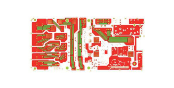 Ausschnitt eines Layouts mit „Verstärkung“ durch Drähte